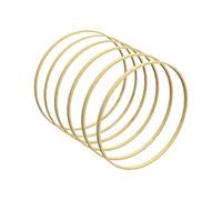Worown 6 Pieces 15 cm Bamboo Floral Hoops, Wooden Wreath rings for Making Wedding Wreath Decor, Wall Hanging Crafts