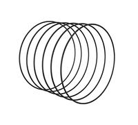 Worown 6pcs 20cm Floral Wreath Hoops, Black Metal Rings for Making Wedding Wreath Decor and Wall Hanging Craft