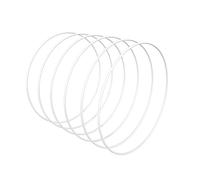 Worown 6pcs 20cm Floral Wreath Hoops, White Metal Rings for Making Wedding Wreath Decor and Wall Hanging Craft