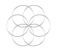 Worown 6pcs 25cm Floral Wreath Hoops, Silver Metal Rings for Making Wedding Wreath Decor and Wall Hanging Craft