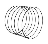 Worown 6pcs 30cm Floral Wreath Hoops, Black Metal Rings for Making Wedding Wreath Decor and Wall Hanging Craft