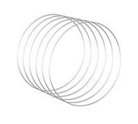 Worown 6pcs 30cm Floral Wreath Hoops, Silver Metal Rings for Making Wedding Wreath Decor and Wall Hanging Craft