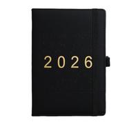 Worparsen 2026 A5 Planner, Weekly and Daily Calendar Planner with Monthly Layout for Student, Hardcover Planning Agenda book with Tabs, Gifts for Girls and Boys Black