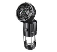 Worparsen 4 in 1 Solar Camping Lanterns with Fan, Collapsible Lightweight Camping Lantern with Speaker, USB Charging Lights for Tent Hurricanes Power Outages Storm Indoor Outdoor Black 32CM