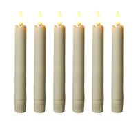 Worparsen 6 Pcs Flameless Flickering Taper Candles,Fake Wax 3D Wick Light Window Candles Battery Operated Cordless Flickering LED Tea Light Decoration for Wedding Xmas Window Decor (A, 6)