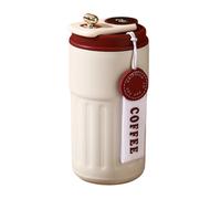Worparsen Coffee Flask with LED Touch Screen Temperature Display, 450mL Stainless Steel Coffee Thermos for Hot Drinks, Vacuum Insulated Coffee Mug Travel Mugs, Thermos Cup Thermal Flask (Red)