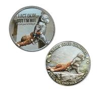 Worparsen Emotional Support Monkey Coin Inspirational Challenge Coin One Day at A Time Pocket Token for Anxiety Depression Recovery Gift for Men Women (AB)