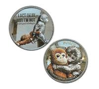 Worparsen Emotional Support Monkey Coin Inspirational Challenge Coin One Day at A Time Pocket Token for Anxiety Depression Recovery Gift for Men Women (A)