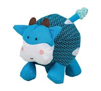 Worparsen Interactive Dog Chew Toys for Small Medium Dogs Food Hiding Puzzle Toy for Boredom Relief Cartoon Animal Plush Dog Toy for Teething and Cleaning Teeth Sheep Cow Fox Hippo (Cow)