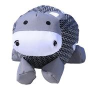 Worparsen Interactive Dog Chew Toys for Small Medium Dogs Food Hiding Puzzle Toy for Boredom Relief Cartoon Animal Plush Dog Toy for Teething and Cleaning Teeth Sheep Cow Fox Hippo (Hippo)