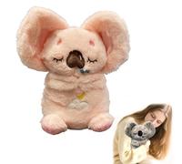 Worparsen Koala - Emotional Healing on Demand, 5-Speed Breathing Light & Moving Ears, Ultra-Soft Koala Plush Mimics The Matural Movements, Realistic Emotional Companion Healing Hugs Pink