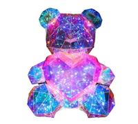 Worparsen LED Rabbit Night Light, Gift for Boys and Girls, Desktop Teddy Bear with LED Lights, Boys & Bedside Dino Night Light for Kids, Easter Gift (Love Bear B)