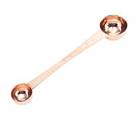 Worparsen Measure Scoop Non-slip Coffee Measure Spoon Long Handle Double Head Rose Gold