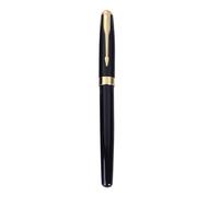 Worparsen Metal Fountain Pens Fine Nib Signature Pen Metal Business Pen Smooth Writing Luxury Calligraphy Pen for Office School Students Black