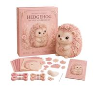 Worparsen Pink Woodland Friends DIY Felt Patchwork Kit, DIY Creative Patchwork Art Craft, Magic Forest Animals 3D Felt Sewing Kit, Artisanal Fabric Stuffed Project, Creative Manual Sewing Craft (G)