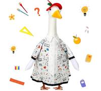 Worparsen Porch Goose Outfit Back to School Goose Costume Yard Goose Statue Clothes for 15" or 23" Goose Statue Lawn Garden Decoration (A)