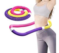 Worparsen Weighted Soft Hula Circle for Adult Fitness - Foldable Circle Hoops 3.3 lbs Weighted Spring Hoops, Higher Calorie Burn, Portable Slimming Exercise Equipment for Home and Travel Purple L