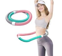 Worparsen Weighted Soft Hula Circle for Adult Fitness - Foldable Circle Hoops 3.3 lbs Weighted Spring Hoops, Higher Calorie Burn, Portable Slimming Exercise Equipment for Home and Travel Green L