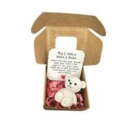 Worry Bear Hug in A Box,Handmade Little Pocket Bear Hug in A Box,Mini Worry Doll with Plush Card,Heartwarming Inspirational
