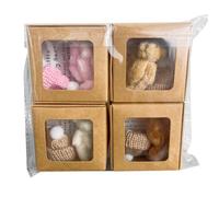 Worry Bear In A Box - 4 Pcs Mini Plush Little Pocket Bear Hug, Bears With Inspirational Card, Positive Emotıonal Sũppòrt Toy | Keepsake Gift For Friends, Family, Kids, Desk Decoration