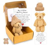 Worry Bear in a Box, Pocket Hug Little Bears Hug in a Box for Women, Fluffie Stuffies Bear Doll Get Well Soon Thinking of You Gifts