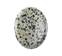 Worry Dalmatian Jasper Stones, Thumb Stone, Crystal Thumb Worry Stone, Thumb Stone for Balancing Reiki, Therapy, Meditation (Dalmatian Jasper)