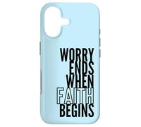 Worry Ends When Faith Begins Inspirational Christian Quote Case for iPhone 17