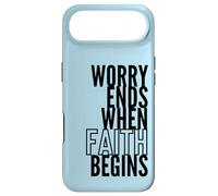 Worry Ends When Faith Begins Inspirational Christian Quote Case for iPhone Air