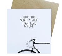 Worry Less Design Cycling Valentine's Cards - Funny Valentine Card for Bike Lovers, Cyclists, and Tour de France Fans | Perfect Card for Him, Her, and All Cycling Enthusiasts (More than MY Bike)