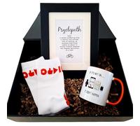 Worry Less Design Fathers Day Cyclist Gift Box for Dad - Strava-Inspired Mug, Socks & Cycling Art Print - Unique Bike Gift for Him or Triathlete - UK Exclusive Present