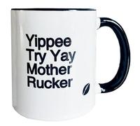 Worry Less Design Funny Rugby Gift Yippee Try Yay Mother Rucker” Mug - Rugby Fan Novelty Cup - Funny Gift for Rugby Fans & Players - 330ml Ceramic