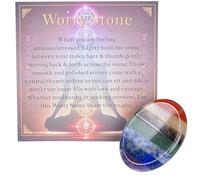 Worry Stone for Adults Anxiety Relief,Chakra Gifts Stress Anxiety Relief Thumb Gemstones Spiritual Meditation Reiki Yoga Anxiety Gifts for Women