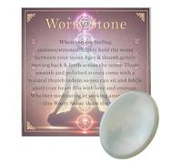 Worry Stone for Adults Anxiety Relief,Chakra Healing Crystals Stress Relief Thumb Gemstones Spiritual Meditation Reiki Yoga Anxiety Gifts for Women (Opal)