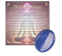 Worry Stone for Adults Anxiety Relief,Chakra Healing Crystals Stress Relief Thumb Gemstones Spiritual Meditation Reiki Yoga Anxiety Gifts for Women (Lapis Lazuli)