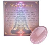 Worry Stone for Adults Anxiety Relief,Chakra Healing Crystals Stress Relief Thumb Gemstones Spiritual Meditation Reiki Yoga Anxiety Gifts for Women (Rose Quartz)