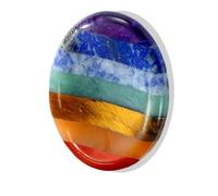 Worry Stone for Anxiety with Crystal 7 Thumb Chakra Healing Crystals for Relief Chakra Crystals Pocket Palm Stones Meditation Reiki Healing