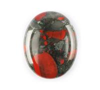 Worry Stones, Thumb Stone, Crystal Thumb Worry Stone, Thumb Stone for Reiki Balancing, Therapy, Meditation (African Bloodstone)