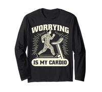 Worrying is My Cardio Jewish Jew Judaism Hebrew Culture Long Sleeve T-Shirt