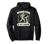 Worrying Is My Cardio Jewish Jew Judaism Hebrew Culture Pullover Hoodie
