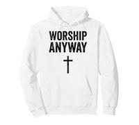 Worship Anyway - Christian Faith Inspirational Quote retro Pullover Hoodie