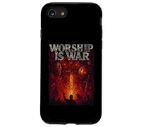 Worship Is War Act Like Men Gothic Style Adult Christian Case for iPhone SE (2020) / 7/8