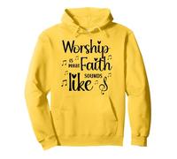 Worship Is What Faith Sounds Like Inspirational Gift Pullover Hoodie