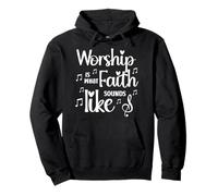 Worship Is What Faith Sounds Like Inspirational Gift Pullover Hoodie