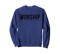 Worship Over Worry - Uplifting Bible Verse Christian Faith Sweatshirt