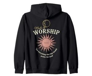 Worship Psalms Minimal Sun Faith Zip Hoodie