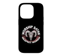 Worship Satan Respect Women Feminist Satanist Satanic Case for iPhone 14 Pro