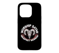 Worship Satan Respect Women Feminist Satanist Satanic Case for iPhone 15 Pro
