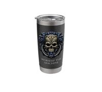 Worship The Machine Tech Skull Future Mechanical Technology Stainless Steel Insulated Tumbler