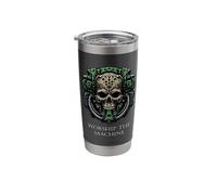 Worship The Machine Tech Skull Future Mechanical Technology Stainless Steel Insulated Tumbler