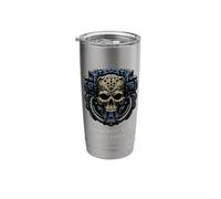 Worship The Machine Tech Skull Future Mechanical Technology Stainless Steel Insulated Tumbler